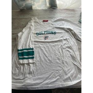 Women's NFL (For Her) Miami Dolphins Long Sleeve Shirt Size 1X